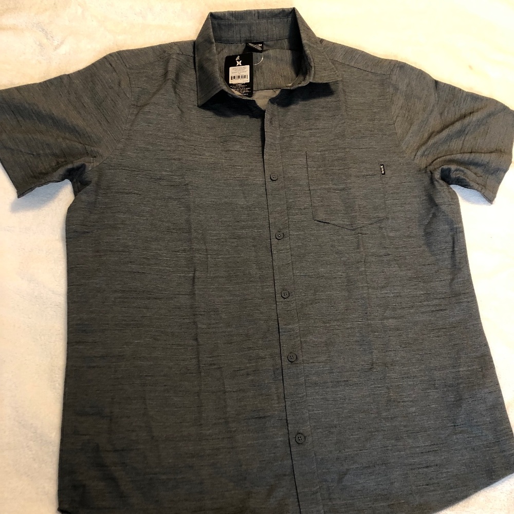 New Men’s XL Hurley Woven Button-Down Shirt